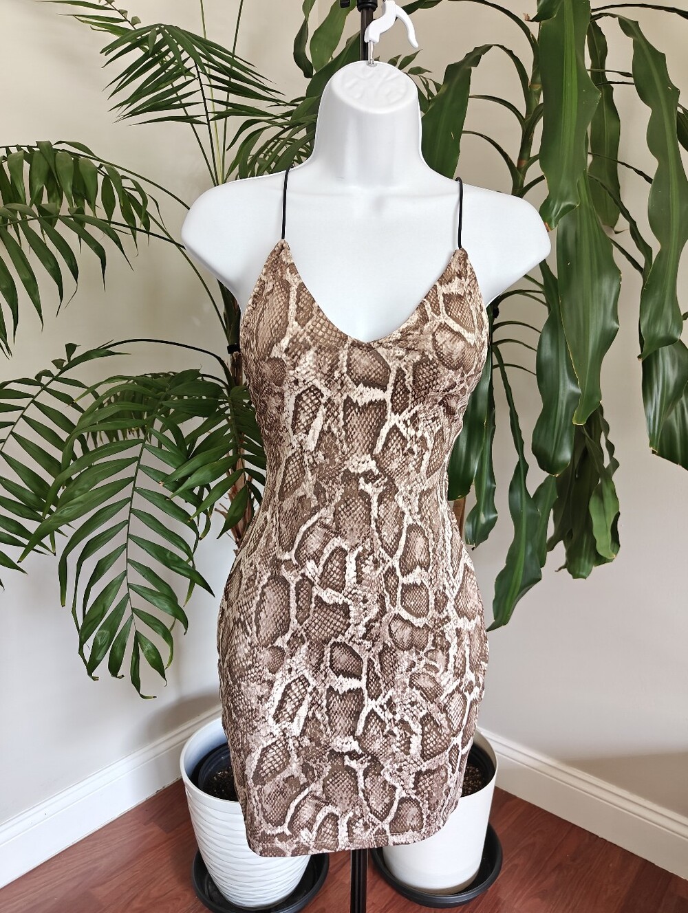 H&M Snake Print Bodycon Dress